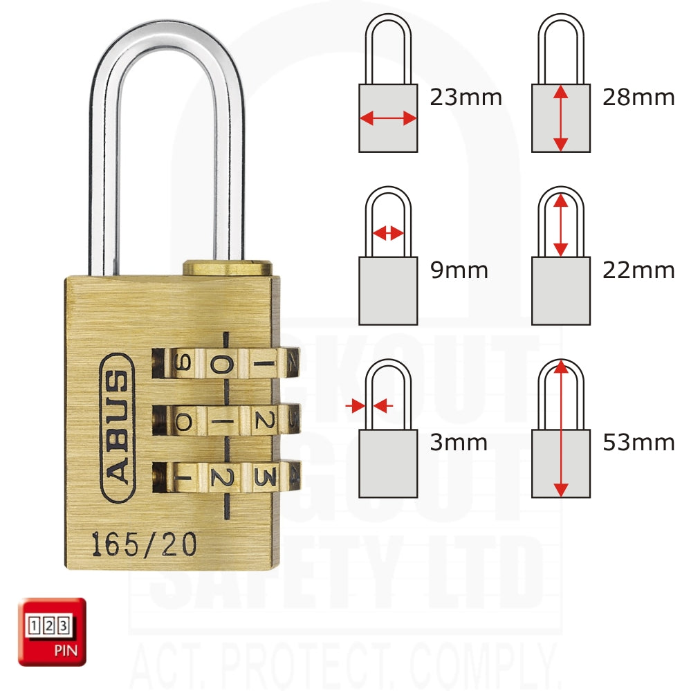 165/20 Series Abus Combination Padlock 165/20 Series Abus Combination Padlock